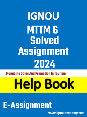 IGNOU MTTM 6 Solved Assignment 2024